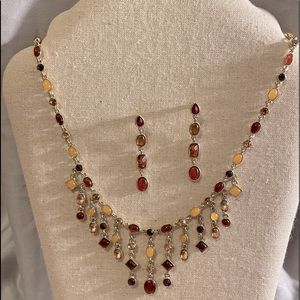 Art Deco Necklace and Earrings Set EUC